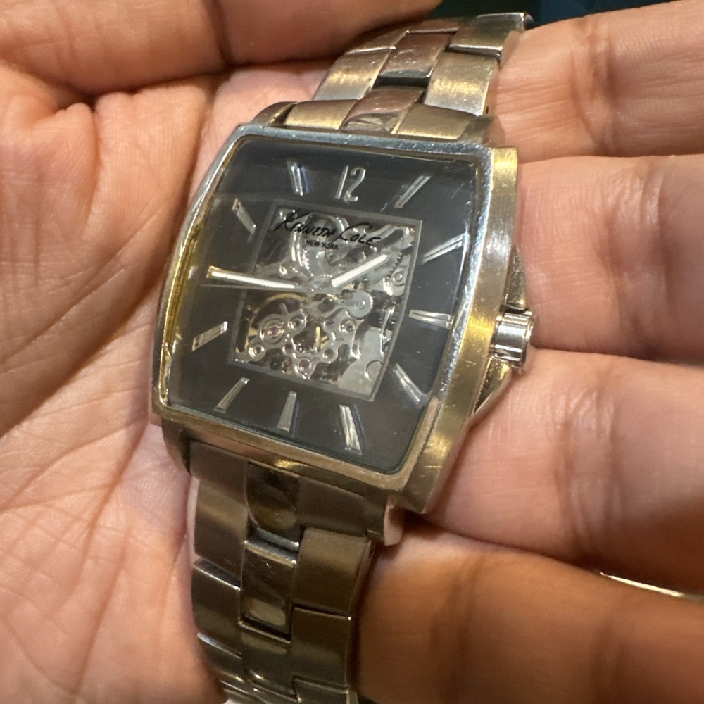 Kenneth Cole KC3770 Men's Automatic Skeleton‎ Watch 38mm - Read Description